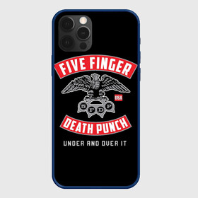 Чехол для iPhone 12 Pro с принтом Five Finger Death Punch (5FDP) в Екатеринбурге, силикон | область печати: задняя сторона чехла, без боковых панелей | Тематика изображения на принте: 5fdp | america | death | ffdp | finger | five | hard | metal | music | punch | rock | skull | states | united | usa | америка | метал | музыка | рок | сша | хард | череп