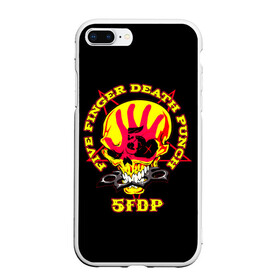 Чехол для iPhone 7Plus/8 Plus матовый с принтом Five Finger Death Punch (FFDP) в Екатеринбурге, Силикон | Область печати: задняя сторона чехла, без боковых панелей | 5fdp | america | death | ffdp | finger | five | hard | metal | music | punch | rock | skull | states | united | usa | америка | метал | музыка | рок | сша | хард | череп