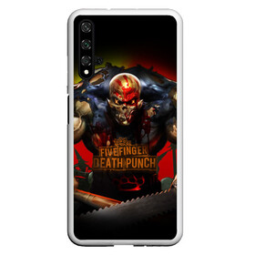 Чехол для Honor 20 с принтом Five Finger Death Punch Skull в Екатеринбурге, Силикон | Область печати: задняя сторона чехла, без боковых панелей | album cover | art | butcher | dark art | ffdp | ffdp мерч | five finger death punch merch | five finger death punch мерч | got your six | heavy metal | skull | арт | иллюстрация | мясник | обложка альбома