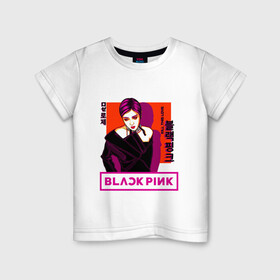 Детская футболка хлопок с принтом Roses в Екатеринбурге, 100% хлопок | круглый вырез горловины, полуприлегающий силуэт, длина до линии бедер | black pink | blackpink | pop | блэк пинк | ким дженни | ким джи су | корейцы | лалиса манобан | музыка | поп | попса | розэ