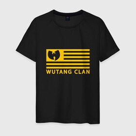 Мужская футболка хлопок с принтом Wu-Tang Flag в Екатеринбурге, 100% хлопок | прямой крой, круглый вырез горловины, длина до линии бедер, слегка спущенное плечо. | black | gza | hip hop | method man | music | new york | odb | old school | rap | rza | usa | wu tang | wu tang clan | аудио | винил | ву тэнг | граффити | диджей | кассета | микрофон | музыка | нью йорк | пластинка | рэп | рэпер | сша