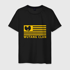 Мужская футболка хлопок с принтом Wu-Tang Flag в Екатеринбурге, 100% хлопок | прямой крой, круглый вырез горловины, длина до линии бедер, слегка спущенное плечо. | Тематика изображения на принте: black | gza | hip hop | method man | music | new york | odb | old school | rap | rza | usa | wu tang | wu tang clan | аудио | винил | ву тэнг | граффити | диджей | кассета | микрофон | музыка | нью йорк | пластинка | рэп | рэпер | сша