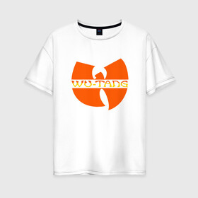 Женская футболка хлопок Oversize с принтом Wu-Tang Orange в Екатеринбурге, 100% хлопок | свободный крой, круглый ворот, спущенный рукав, длина до линии бедер
 | black | gza | hip hop | method man | music | new york | odb | old school | rap | rza | wu tang | wu tang clan | аудио | винил | ву тэнг | граффити | диджей | кассета | микрофон | музыка | нью йорк | пластинка | рэп | рэпер | хип хоп