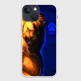 Чехол для iPhone 13 mini с принтом Furry lion в Екатеринбурге,  |  | furry | lion | антропоморфные животные | лев | люди животные | разбойник | фурри | фурри фэндом