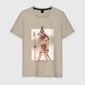 Мужская футболка хлопок с принтом Египетский Бог Крокодил Собек в Екатеринбурге, 100% хлопок | прямой крой, круглый вырез горловины, длина до линии бедер, слегка спущенное плечо. | ancient god | ankh | crocodile | demiurg | egypt | elder god | nile | osiris | ra | sobek | анх | бог воды | бог нила | божество | демиург | древний египет | египетские боги | египетские иероглифы | египтянин | крокодилополь