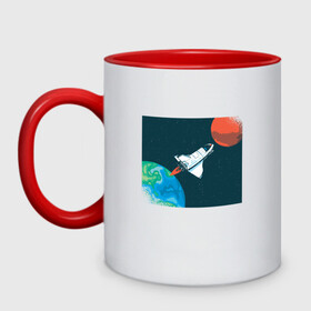 Кружка двухцветная с принтом Маск SpaceX миссия на марс в Екатеринбурге, керамика | объем — 330 мл, диаметр — 80 мм. Цветная ручка и кайма сверху, в некоторых цветах — вся внутренняя часть | Тематика изображения на принте: earth | elon musk | mars | nasa | red planet | roscosmos | space | space shuttle | star | stars | астронавт | илон маск | класная планета | космический пейзаж | космонавт | летит на марс | наса | планета земля | роскосмос | спейс экс | спейс
