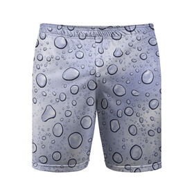 Мужские шорты спортивные с принтом Капли на Стекле в Екатеринбурге,  |  | drops | water | вода | капли | стекло