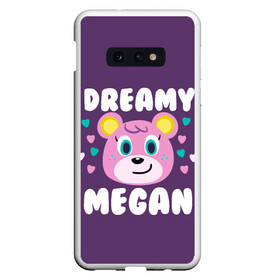 Чехол для Samsung S10E с принтом Dreamy Megan в Екатеринбурге, Силикон | Область печати: задняя сторона чехла, без боковых панелей | animal crossing | game | games | анимал | играб игры | изабель | кросинг | кроссинг | мистер ресетти | том нук | энимал