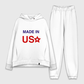 Женский костюм хлопок Oversize с принтом Made in usa в Екатеринбурге,  |  | made in usa | usa | америка | звезда | сша