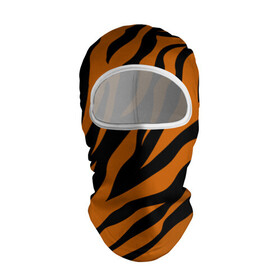 Балаклава 3D с принтом Тигровый Камуфляж в Екатеринбурге, 100% полиэстер, ткань с особыми свойствами — Activecool | плотность 150–180 г/м2; хорошо тянется, но при этом сохраняет форму. Закрывает шею, вокруг отверстия для глаз кайма. Единый размер | Тематика изображения на принте: camo | tiger | камуфляж | полосы | тигр