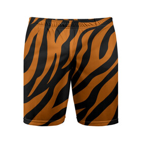 Мужские шорты спортивные с принтом Тигровый Камуфляж в Екатеринбурге,  |  | camo | tiger | камуфляж | полосы | тигр