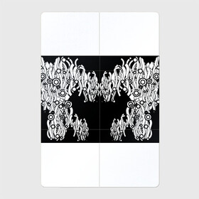 Магнитный плакат 2Х3 с принтом абстракция круги линии в Екатеринбурге, Полимерный материал с магнитным слоем | 6 деталей размером 9*9 см | Тематика изображения на принте: абстракция | круги | линии | симметрия | тату | узоры | черно белое