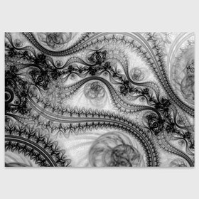 Поздравительная открытка с принтом Spilled ink Texture в Екатеринбурге, 100% бумага | плотность бумаги 280 г/м2, матовая, на обратной стороне линовка и место для марки
 | abstraction | black | chaos | gray | ink | madness | pattern | tentacles | texture | vortex | waves | white | абстракция | безумие | белое | вихрь | волны | серый | текстура | узор | хаос | чернила | черное | щупальца