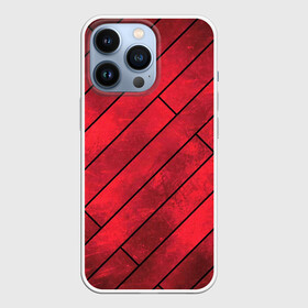 Чехол для iPhone 13 Pro с принтом Red Boards Texture в Екатеринбурге,  |  | attrition | boards | comic | dark | gloss | iron | light | metal | red | slabs | texture | wood | абстракция | глянец | дерево | доски | железо | картина | комикс | красный | линии | металл | паттерн | плиты | полосы | потертость | светлый
