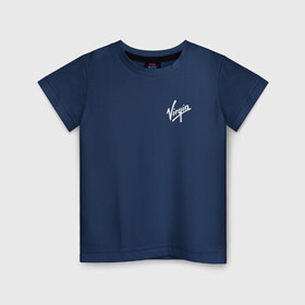 Детская футболка хлопок с принтом Virgin logo | Вирджин лого в Екатеринбурге, 100% хлопок | круглый вырез горловины, полуприлегающий силуэт, длина до линии бедер | galactic | бренсен | бренсон | брэнсeн | брэнсон | вингин | вирджин | вирджн | галактик | ричард