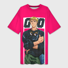 Платье-футболка 3D с принтом Great Teacher Onizuka в Екатеринбурге,  |  | eikichi onizuka | great teacher onizuka | gto | onizuka | крутой учитель онидзука | онидзука | эйкити онидзука