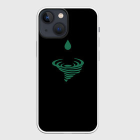 Чехол для iPhone 13 mini с принтом Зеленый ураган в Екатеринбурге,  |  | буря | вихрь | зеленый цвет | погода | природа | стихия природы | ураган | шторм | экология