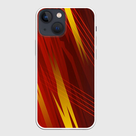 Чехол для iPhone 13 mini с принтом Red sport style в Екатеринбурге,  |  | 3d | 3д | sport | абстракция | линии | паттерн | соты | спортивный стиль | текстуры