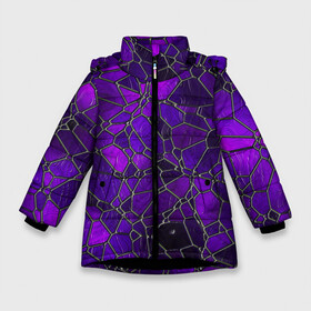 Зимняя куртка для девочек 3D с принтом Стеклянная мозайка в Екатеринбурге, ткань верха — 100% полиэстер; подклад — 100% полиэстер, утеплитель — 100% полиэстер. | длина ниже бедра, удлиненная спинка, воротник стойка и отстегивающийся капюшон. Есть боковые карманы с листочкой на кнопках, утяжки по низу изделия и внутренний карман на молнии. 

Предусмотрены светоотражающий принт на спинке, радужный светоотражающий элемент на пуллере молнии и на резинке для утяжки. | mosaic | витраж | мозайка | стекло