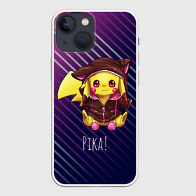Чехол для iPhone 13 mini с принтом Пикачу в костюме в Екатеринбурге,  |  | anime | picachu | pikachu | аниме | милый | пика | пикачу | покебол | покемон