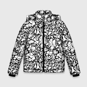 Зимняя куртка для мальчиков 3D с принтом Абстрактная жидкость в Екатеринбурге, ткань верха — 100% полиэстер; подклад — 100% полиэстер, утеплитель — 100% полиэстер | длина ниже бедра, удлиненная спинка, воротник стойка и отстегивающийся капюшон. Есть боковые карманы с листочкой на кнопках, утяжки по низу изделия и внутренний карман на молнии. 

Предусмотрены светоотражающий принт на спинке, радужный светоотражающий элемент на пуллере молнии и на резинке для утяжки | абстрактный | вода | геометрический | геометрия | дырки | жидкость | нейрографика | петли | плазма | пузыри | пятна | черно белый