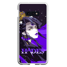 Чехол для Samsung S10E с принтом Hades Nyx в Екатеринбурге, Силикон | Область печати: задняя сторона чехла, без боковых панелей | nyx | roguelike | бесконечные круги ада | звезды | компьютерная игра | космос | мифология | никс