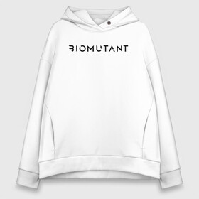 Женское худи Oversize хлопок с принтом BIOMUTANT BLACK LOGO БИОМУТАНТ ЧЕРНОЕ ЛОГО (Z) в Екатеринбурге, френч-терри — 70% хлопок, 30% полиэстер. Мягкий теплый начес внутри —100% хлопок | боковые карманы, эластичные манжеты и нижняя кромка, капюшон на магнитной кнопке | biomutant | commando | cyfreaks | damdon | dead eye | hyra | mercenary | primal | rpg | saboteur | sentinel | биомутант | дамдон | диверсант | кунг фу сказка | постапокалиптический мир | рпг