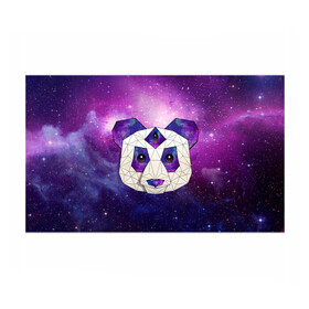 Бумага для упаковки 3D с принтом КОСМО-ПАНДА в Екатеринбурге, пластик и полированная сталь | круглая форма, металлическое крепление в виде кольца | animal | bear | cosmo | geometry | night | panda | sky | stars | universe | геометрия | голова | животные | звезды | космос | медведь | мило | неон | ночь | панда