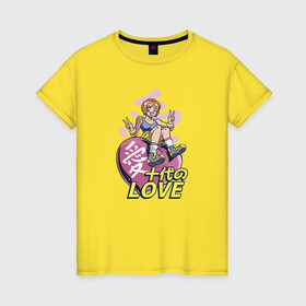 Женская футболка хлопок с принтом Kawaii Heart Anime Love в Екатеринбурге, 100% хлопок | прямой крой, круглый вырез горловины, длина до линии бедер, слегка спущенное плечо | Тематика изображения на принте: anime | chibi | in love | japan | japanese | kanji | kawaii | manga | mood | waifu | анимешник | анимешница | влюблена | влюблённость | кандзи | любовь | манга | настроение | рисунок в стиле аниме | розовое сердце | сердце