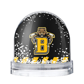Игрушка Снежный шар с принтом BOSTON BRUINS в Екатеринбурге, Пластик | Изображение внутри шара печатается на глянцевой фотобумаге с двух сторон | black | boston | bruins | hockey | ice | logo | nhl | sport | usa | бостон | брюинз | кубок | логотип | медведь | нхл | спорт | стэнли | хоккей
