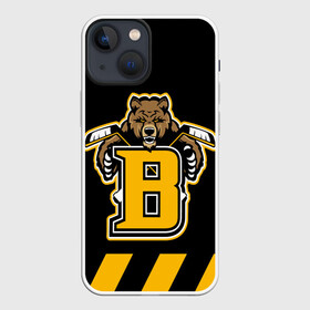 Чехол для iPhone 13 mini с принтом BOSTON BRUINS в Екатеринбурге,  |  | black | boston | bruins | hockey | ice | logo | nhl | sport | usa | бостон | брюинз | кубок | логотип | медведь | нхл | спорт | стэнли | хоккей