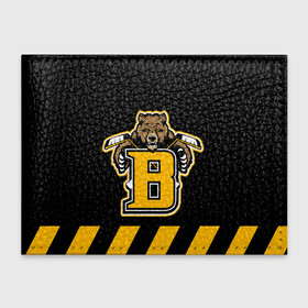 Обложка для студенческого билета с принтом BOSTON BRUINS в Екатеринбурге, натуральная кожа | Размер: 11*8 см; Печать на всей внешней стороне | Тематика изображения на принте: black | boston | bruins | hockey | ice | logo | nhl | sport | usa | бостон | брюинз | кубок | логотип | медведь | нхл | спорт | стэнли | хоккей
