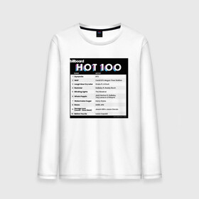 Мужской лонгслив хлопок с принтом BTS DYNAMITE BILLBOARD HOT-100 в Екатеринбурге, 100% хлопок |  | Тематика изображения на принте: bbma | bts | dynamite | j hope | jimin | jin | jk | rm | suga | v | чарт топ