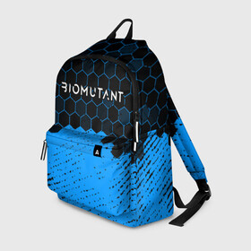 Рюкзак 3D с принтом Biomutant - Hexagon в Екатеринбурге, 100% полиэстер | лямки с регулируемой длиной, сверху петелька, чтобы рюкзак можно было повесить на вешалку. Основное отделение закрывается на молнию, как и внешний карман. Внутри два дополнительных кармана, один из которых закрывается на молнию. По бокам два дополнительных кармашка | bio | biomutant | game | games | mutant | био | биомутант | игра | игры | мутант | соты