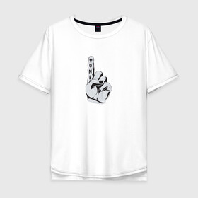 Мужская футболка хлопок Oversize с принтом Number one в Екатеринбурге, 100% хлопок | свободный крой, круглый ворот, “спинка” длиннее передней части | one | кулак | один | палец | указатель