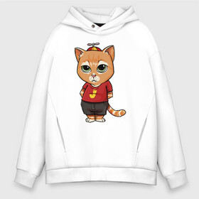 Мужское худи Oversize хлопок с принтом Street cat в Екатеринбурге, френч-терри — 70% хлопок, 30% полиэстер. Мягкий теплый начес внутри —100% хлопок | боковые карманы, эластичные манжеты и нижняя кромка, капюшон на магнитной кнопке | Тематика изображения на принте: animal | cat | cute | kitty | meow | друг | животные | киска | китти | кот | котенок | котик | котэ | кошечка | кошка | лев | леопард | милый | мур | мяу | пантера | питомец | рысь | тигр