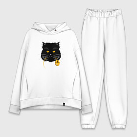 Женский костюм хлопок Oversize с принтом Кошка и мышка в Екатеринбурге,  |  | animal | cat | cute | kitty | meow | друг | животные | киска | китти | кот | котенок | котик | котэ | кошечка | кошка | милый | мур | мяу | питомец