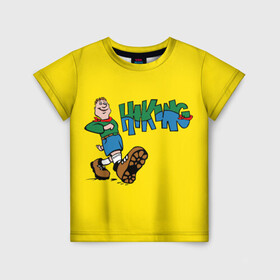 Детская футболка 3D с принтом пеший туризм в Екатеринбурге, 100% гипоаллергенный полиэфир | прямой крой, круглый вырез горловины, длина до линии бедер, чуть спущенное плечо, ткань немного тянется | альпинизм | выносливость | здоровье | счастливый | улыбающийся | упражнения | ходьба