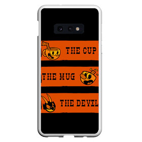 Чехол для Samsung S10E с принтом CUP MUG DEVIL в Екатеринбурге, Силикон | Область печати: задняя сторона чехла, без боковых панелей | arkade | cup head | cuphead | game | games | аркада | игра | игры | кап хэд | капхед | купа хэд | сгз руфв | сгзруфв | чашкоголовый