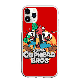 Чехол для iPhone 11 Pro Max матовый с принтом Super Cuphead Bros в Екатеринбурге, Силикон |  | Тематика изображения на принте: arkade | cup head | cuphead | game | games | mario | аркада | игра | игры | кап хэд | капхед | купа хэд | марио | сгз руфв | сгзруфв | чашкоголовый