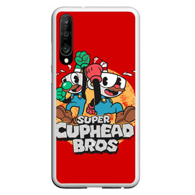 Чехол для Honor P30 с принтом Super Cuphead Bros в Екатеринбурге, Силикон | Область печати: задняя сторона чехла, без боковых панелей | Тематика изображения на принте: arkade | cup head | cuphead | game | games | mario | аркада | игра | игры | кап хэд | капхед | купа хэд | марио | сгз руфв | сгзруфв | чашкоголовый