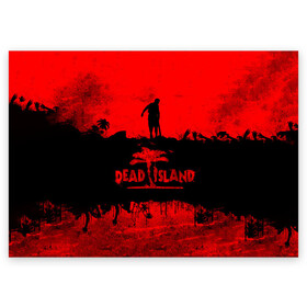 Поздравительная открытка с принтом Island of blood в Екатеринбурге, 100% бумага | плотность бумаги 280 г/м2, матовая, на обратной стороне линовка и место для марки
 | dead island | game | games | zombi | zomby | апокалепсис | апокалипсис | вуфв шыдфтв | дэд исланд | зомби | игра | игры | мертвый остров