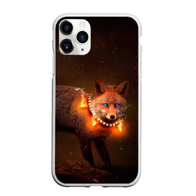 Чехол для iPhone 11 Pro Max матовый с принтом Лисица с гирляндой в Екатеринбурге, Силикон |  | fox | foxy | животное | звери | лиса | лисенок | лисичка | милая | рыжая | фокс
