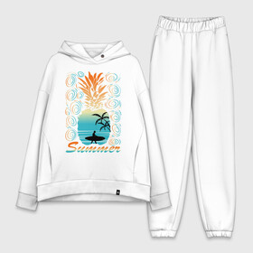 Женский костюм хлопок Oversize с принтом ЛЕТО в Екатеринбурге,  |  | beach | holiday | print | sea | summer | sun | surf | ананас | лето | море | острова | отдых | отпуск | пальмы | пейзаж | песок | пляж | серфинг | солнце