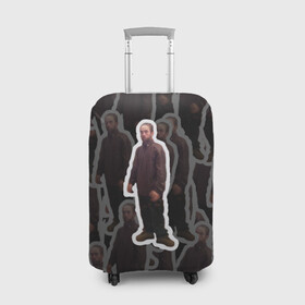 Чехол для чемодана 3D с принтом Роберт Паттинсон | Мем в Екатеринбурге, 86% полиэфир, 14% спандекс | двустороннее нанесение принта, прорези для ручек и колес | мем | роберт дуглас томас паттинсон | роберт паттинсон