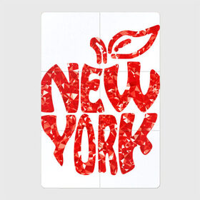 Магнитный плакат 2Х3 с принтом NEW YORK в Екатеринбурге, Полимерный материал с магнитным слоем | 6 деталей размером 9*9 см | big apple | city | new york | red | tourist | usa | большое яблоко | город | надпись | нью йорк | сша | текст | туризм
