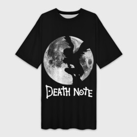 Платье-футболка 3D с принтом Мрачный Рюк  Death Note в Екатеринбурге,  |  | anime | death note | death note type | l | tegunvteg | аниме | деад нот | деад ноте | игра | лайт ягами | лого | логотип | персонаж | рюк