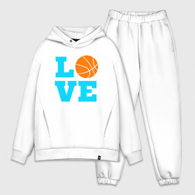 Мужской костюм хлопок OVERSIZE с принтом Love basketball в Екатеринбурге,  |  | basketball | game | nba | sport | streetball | баскетбол | баскетболист | игра | игрок | мяч | нба | спорт | стритбол | тренер