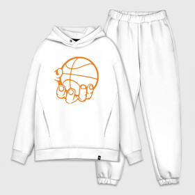 Мужской костюм хлопок OVERSIZE с принтом My Ball в Екатеринбурге,  |  | basketball | game | nba | sport | streetball | баскетбол | баскетболист | игра | игрок | мяч | нба | спорт | стритбол | тренер