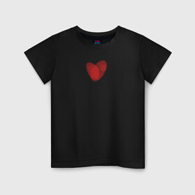 Детская футболка хлопок с принтом Отпечатки в виде сердца в Екатеринбурге, 100% хлопок | круглый вырез горловины, полуприлегающий силуэт, длина до линии бедер | heart | love | любовь | отношения | отпечаток | сердце